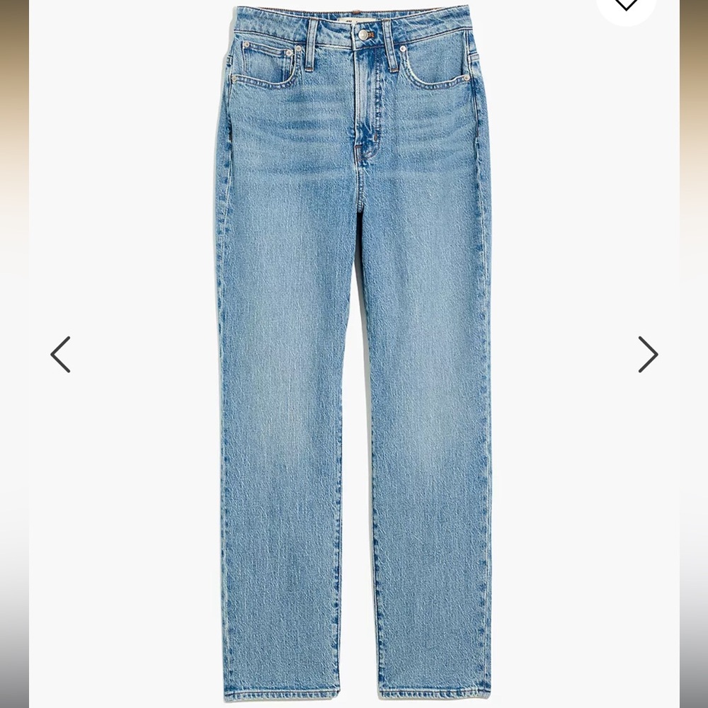 Madewell Perfect Vintage Straight Leg mid wash denim